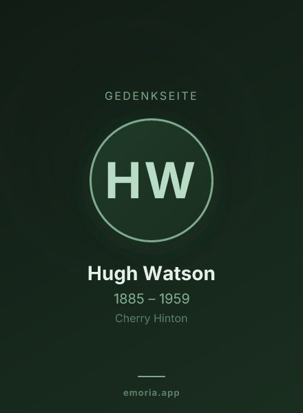 Gedenkportrait von Hugh Watson