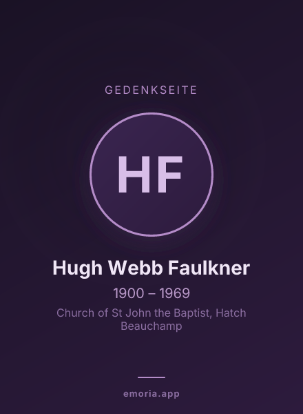 Gedenkportrait von Hugh Webb Faulkner