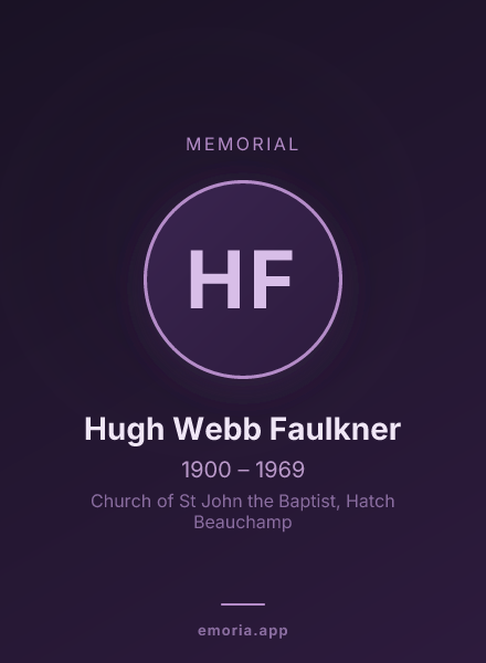 Memorial portrait of Hugh Webb Faulkner