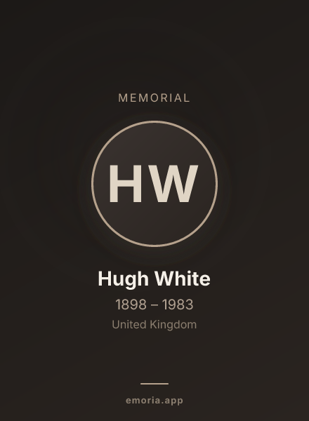 Memorial portrait of Hugh White