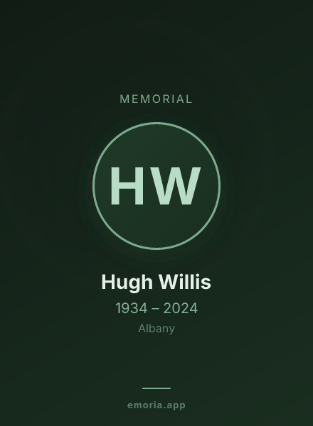 Memorial portrait of Hugh Willis