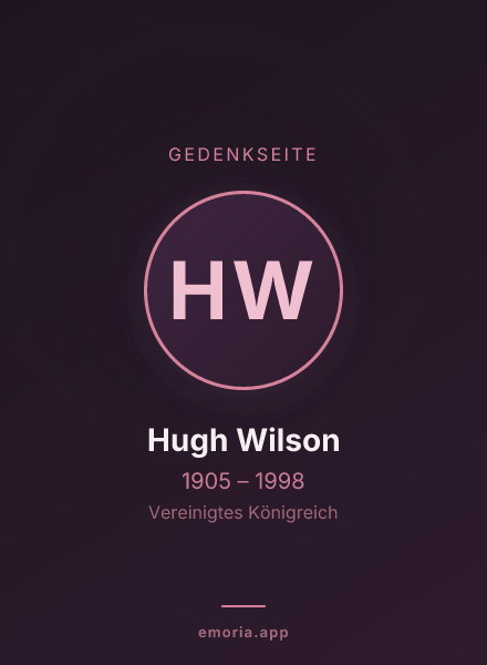 Gedenkportrait von Hugh Wilson