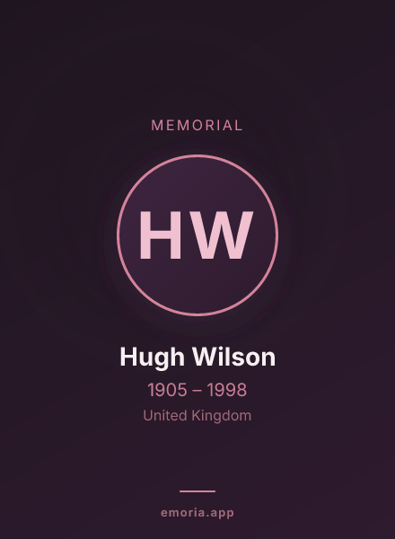 Memorial portrait of Hugh Wilson