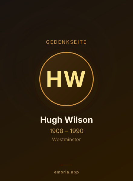 Gedenkportrait von Hugh Wilson