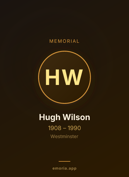 Memorial portrait of Hugh Wilson