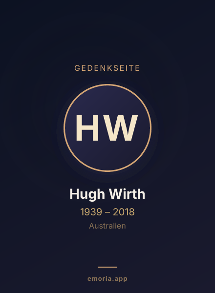 Gedenkportrait von Hugh Wirth