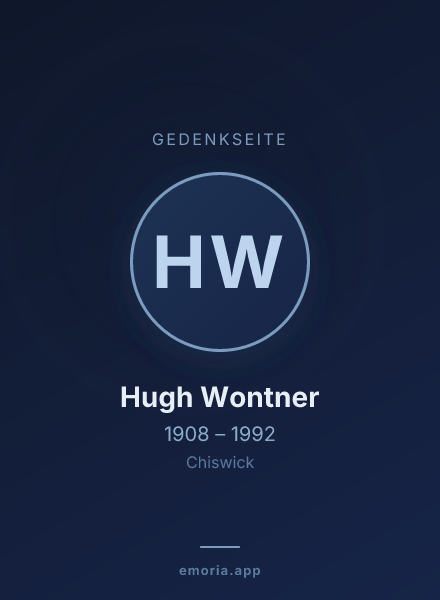 Gedenkportrait von Hugh Wontner