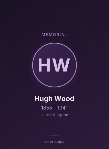 Memorial portrait of Hugh Wood