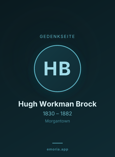 Gedenkportrait von Hugh Workman Brock
