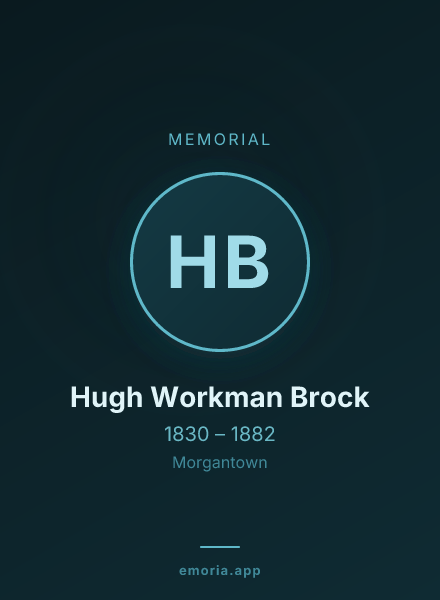 Memorial portrait of Hugh Workman Brock