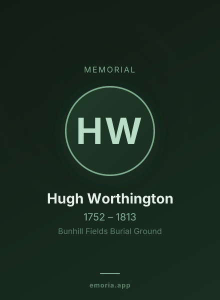 Memorial portrait of Hugh Worthington