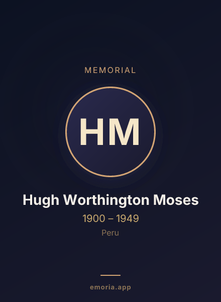 Memorial portrait of Hugh Worthington Moses