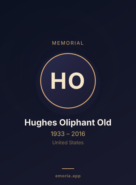 Memorial portrait of Hughes Oliphant Old