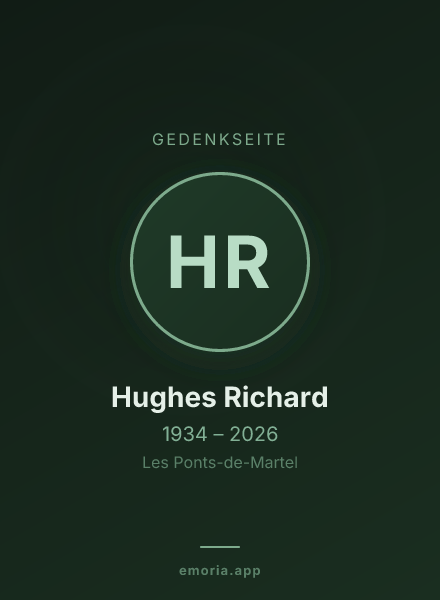 Gedenkportrait von Hughes Richard