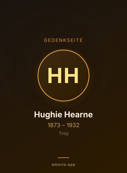 Gedenkportrait von Hughie Hearne