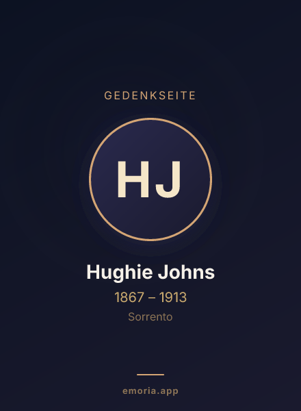 Gedenkportrait von Hughie Johns