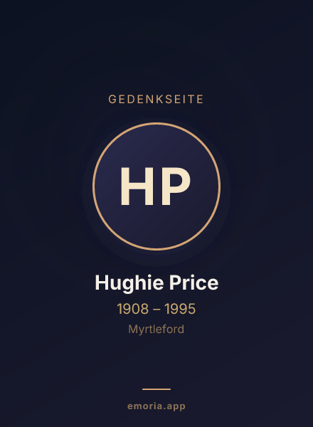 Gedenkportrait von Hughie Price