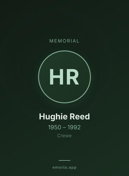Memorial portrait of Hughie Reed