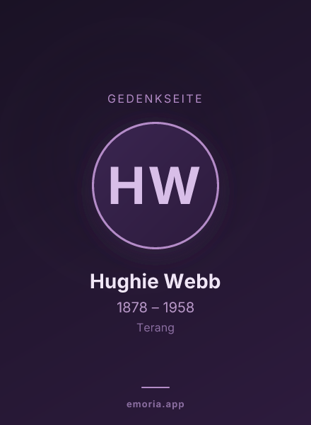 Gedenkportrait von Hughie Webb