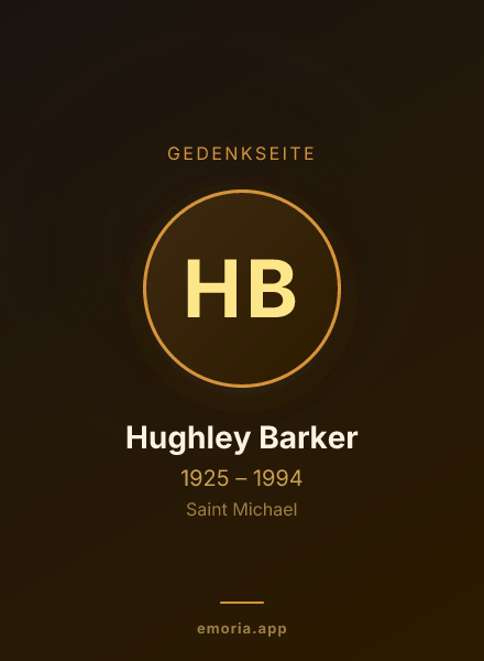 Gedenkportrait von Hughley Barker