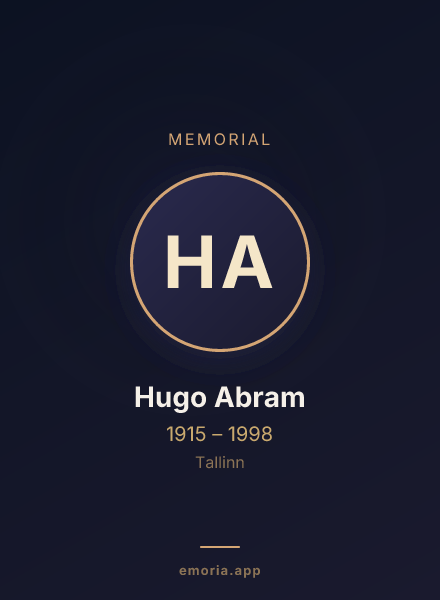 Memorial portrait of Hugo Abram