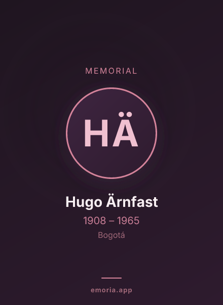 Memorial portrait of Hugo Ärnfast
