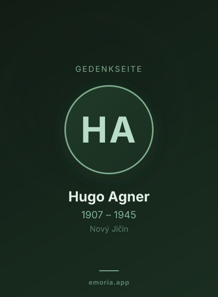 Gedenkportrait von Hugo Agner