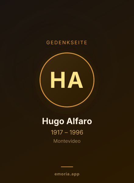 Gedenkportrait von Hugo Alfaro