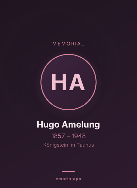 Memorial portrait of Hugo Amelung