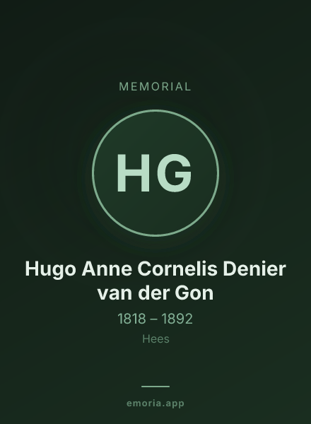 Memorial portrait of Hugo Anne Cornelis Denier van der Gon