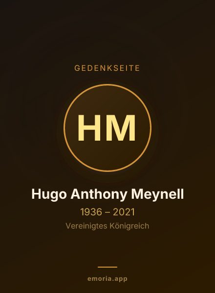 Gedenkportrait von Hugo Anthony Meynell