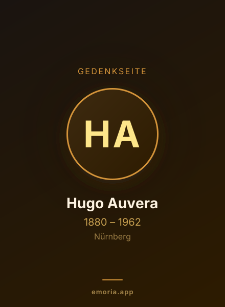 Gedenkportrait von Hugo Auvera