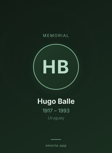 Memorial portrait of Hugo Balle