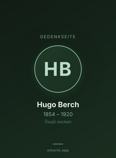 Gedenkportrait von Hugo Berch