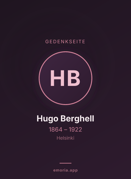 Gedenkportrait von Hugo Berghell