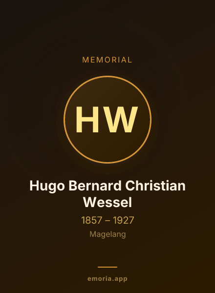 Memorial portrait of Hugo Bernard Christian Wessel