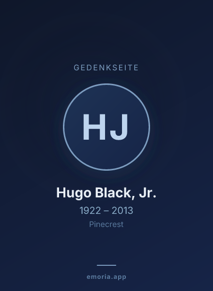 Gedenkportrait von Hugo Black, Jr.