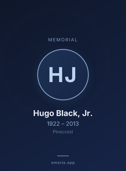 Memorial portrait of Hugo Black, Jr.