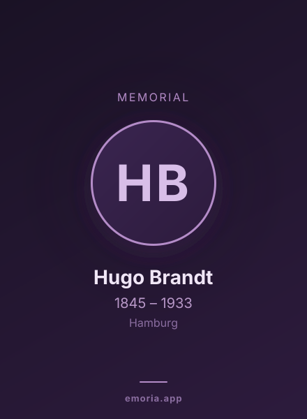 Memorial portrait of Hugo Brandt