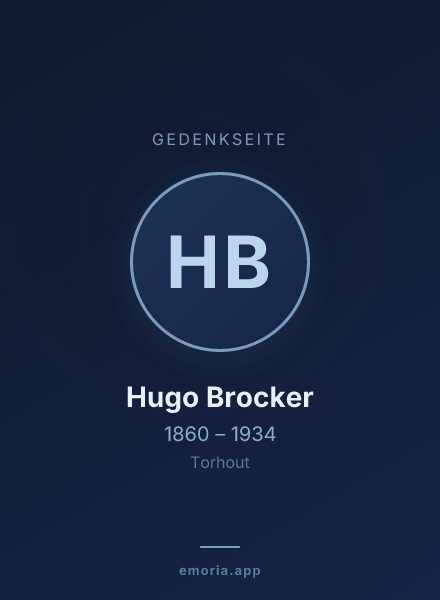 Gedenkportrait von Hugo Brocker