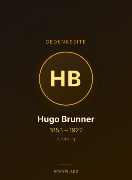 Gedenkportrait von Hugo Brunner