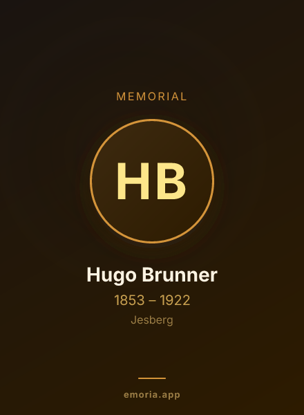 Memorial portrait of Hugo Brunner