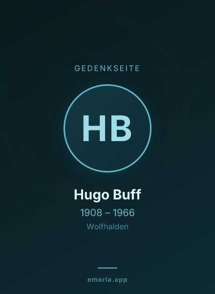 Gedenkportrait von Hugo Buff
