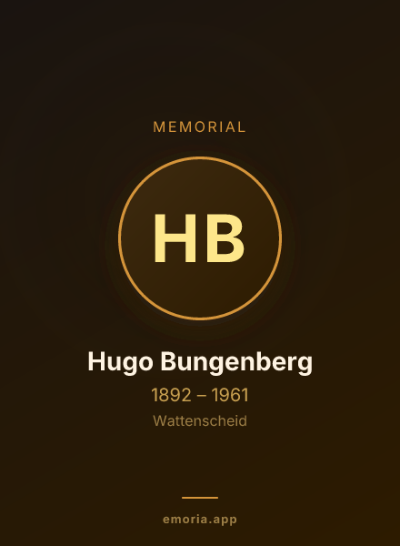 Memorial portrait of Hugo Bungenberg