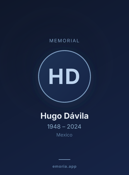 Memorial portrait of Hugo Dávila
