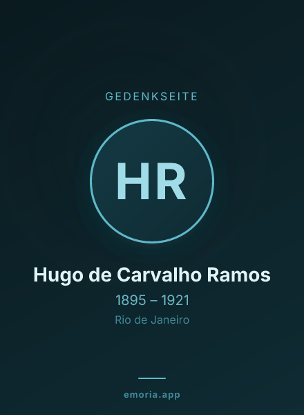 Gedenkportrait von Hugo de Carvalho Ramos