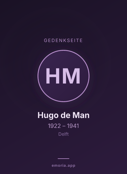 Gedenkportrait von Hugo de Man