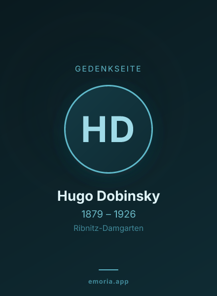 Gedenkportrait von Hugo Dobinsky