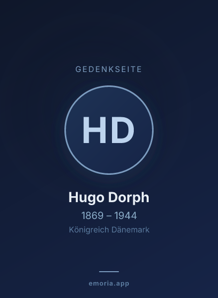 Gedenkportrait von Hugo Dorph