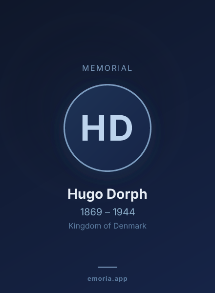 Memorial portrait of Hugo Dorph